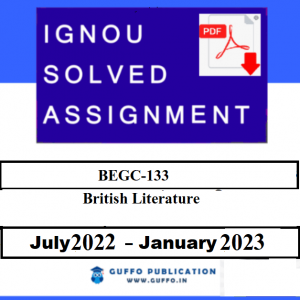 IGNOU BEGC-133 SOLVED ASSIGNMENT 2022-23