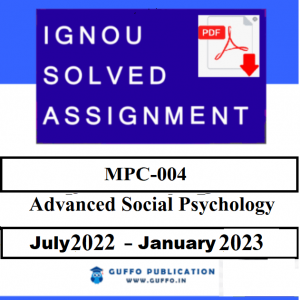 IGNOU MPC-04 SOLVED ASSIGNMENT 2022-23