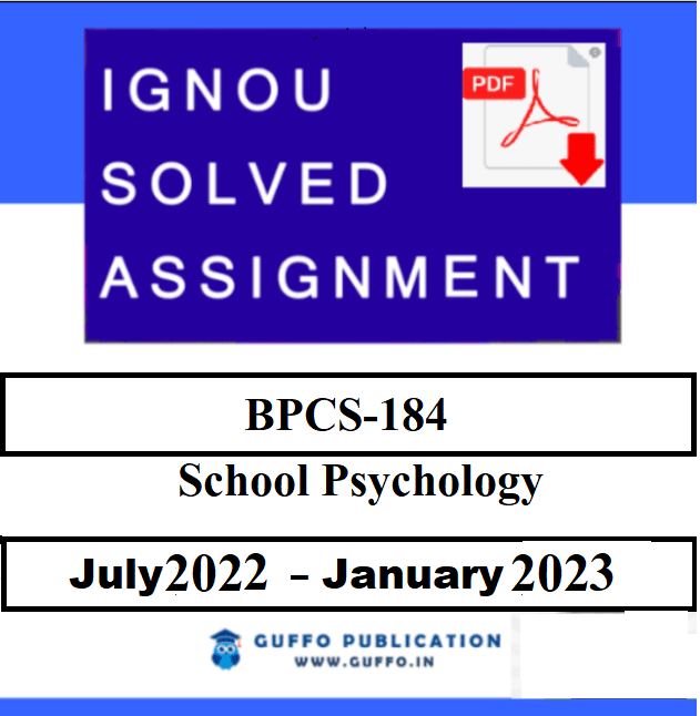 IGNOU BPCS-184 SOLVED ASSIGNMENT 2022-23