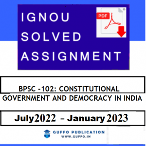IGNOU BPSC-102 SOLVED ASSIGNMENT 2022-23