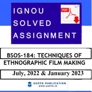 IGNOU BSOS-184 SOLVED ASSIGNMENT 2022-23