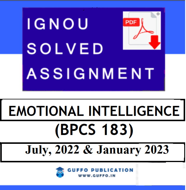 IGNOU BPCS-183 SOLVED ASSIGNMENT 2022-23