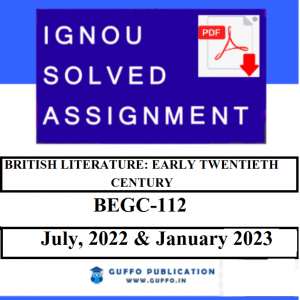 IGNOU BEGC-112 SOLVED ASSIGNMENT 2022-23