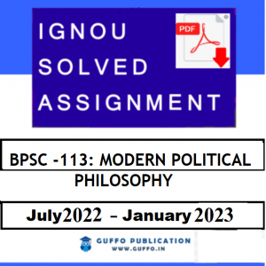 IGNOU BPSC-113 SOLVED ASSIGNMENT 2022-23