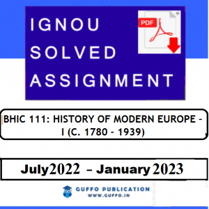 IGNOU BHIC-111 SOLVED ASSIGNMENT 2022-23