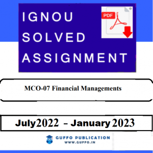 IGNOU MCO-07 SOLVED ASSIGNMENT 2022-23 PDF ENGLISH
