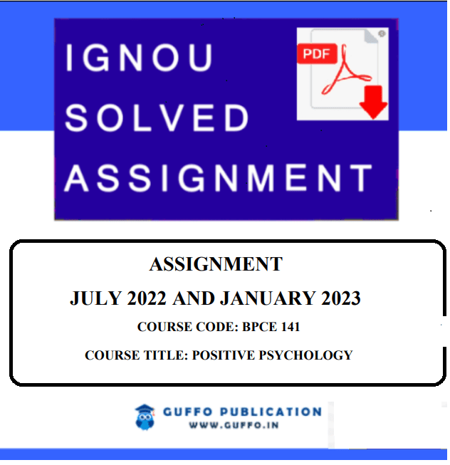 IGNOU BPCE-141 SOLVED ASSIGNMENT 2022-23