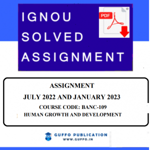 IGNOU BANC-109 SOLVED ASSIGNMENT 2022-23 PDF ENGLISH