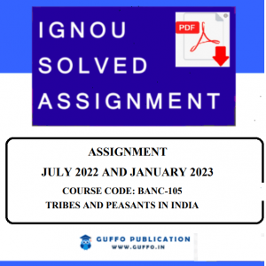 IGNOU BANC-105 SOLVED ASSIGNMENT 2022-23