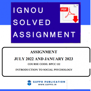 IGNOU BANC-132 SOLVED ASSIGNMENT 2022-23