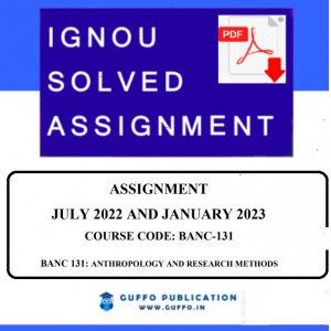 IGNOU BANC-131 SOLVED ASSIGNMENT 2022-23