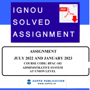 IGNOU BPAC-103 SOLVED ASSIGNMENT 2022-23 ENGLISH