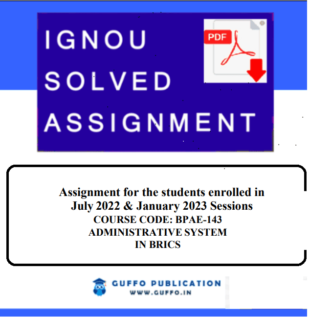 IGNOU BPAE-143 SOLVED ASSIGNMENT 2022-23 ENGLISH