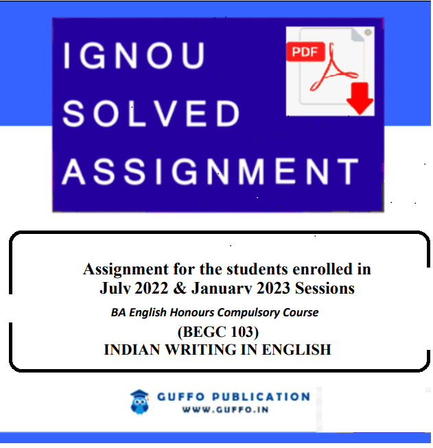 IGNOU BEGC-103 SOLVED ASSIGNMENT 2022-23