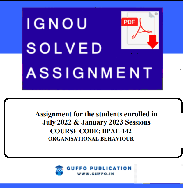 IGNOU BPAE-142 SOLVED ASSIGNMENT 2022-23 ENGLISH