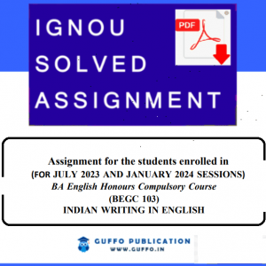 IGNOU BEGC-103 SOLVED ASSIGNMENT 2023-24