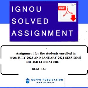 IGNOU BEGC-133 SOLVED ASSIGNMENT 2023-24