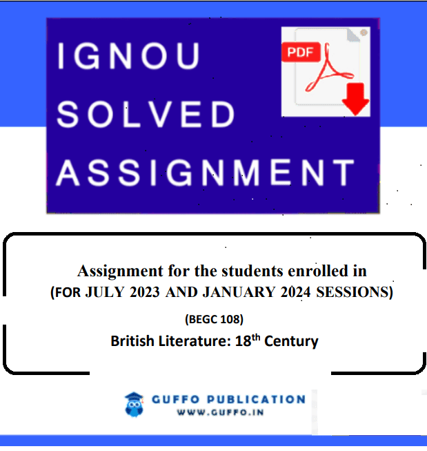 IGNOU BEGC-108 SOLVED ASSIGNMENT 2023-24