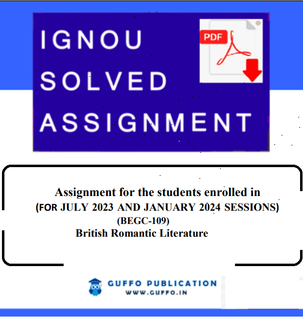 IGNOU BEGC-109 SOLVED ASSIGNMENT 2023-24